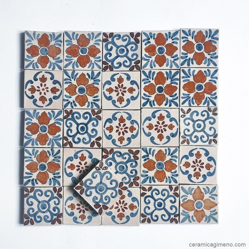 25 azulejos 7,5x7,5 cm
