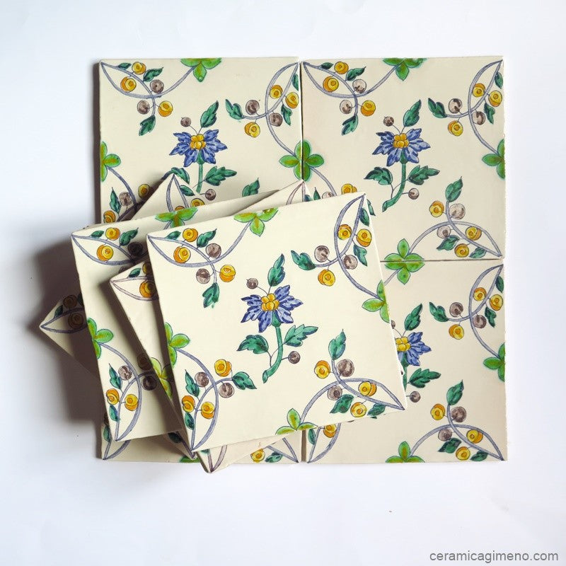 20 azulejos 20x20 florales