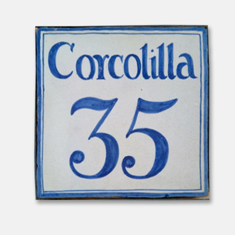 Azulejo Texto y Número