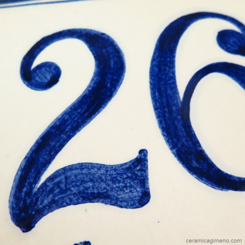 Azulejo Texto y Número