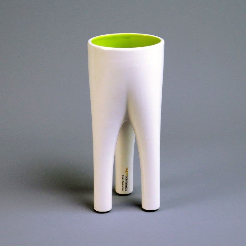 Fennel White & Green Vase