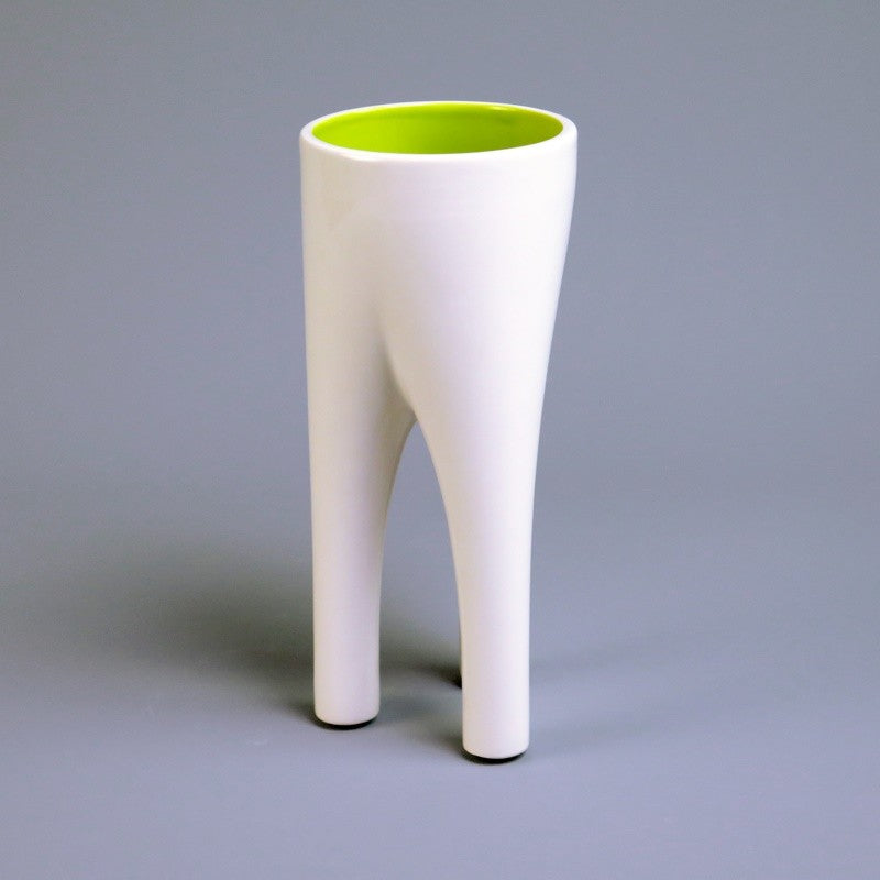 Fennel White & Green Vase