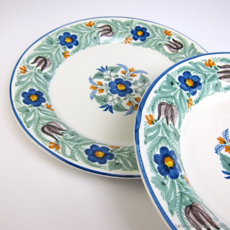 Pareja Platos Vajilla Manises