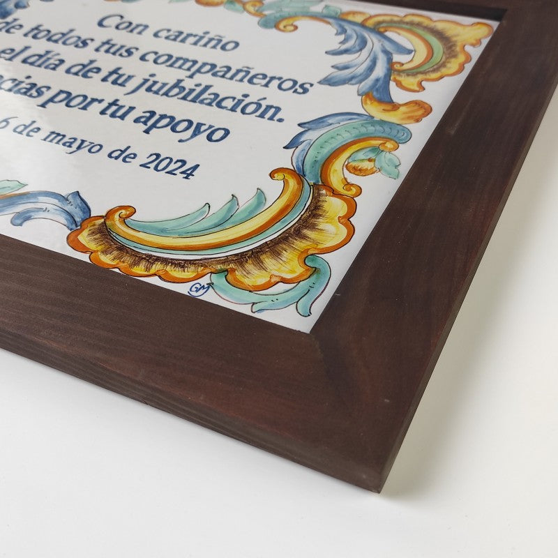 Placa Texto con Marco