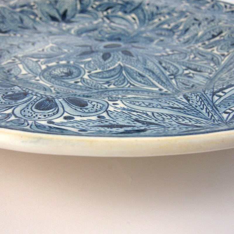BAJO PEDIDO Plato Floral Azul