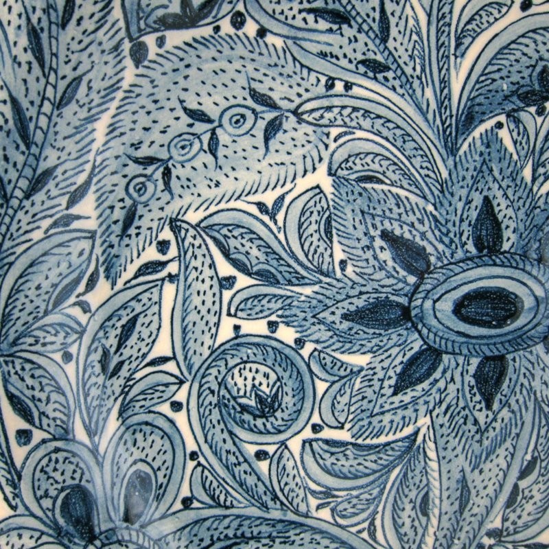 BAJO PEDIDO Plato Floral Azul