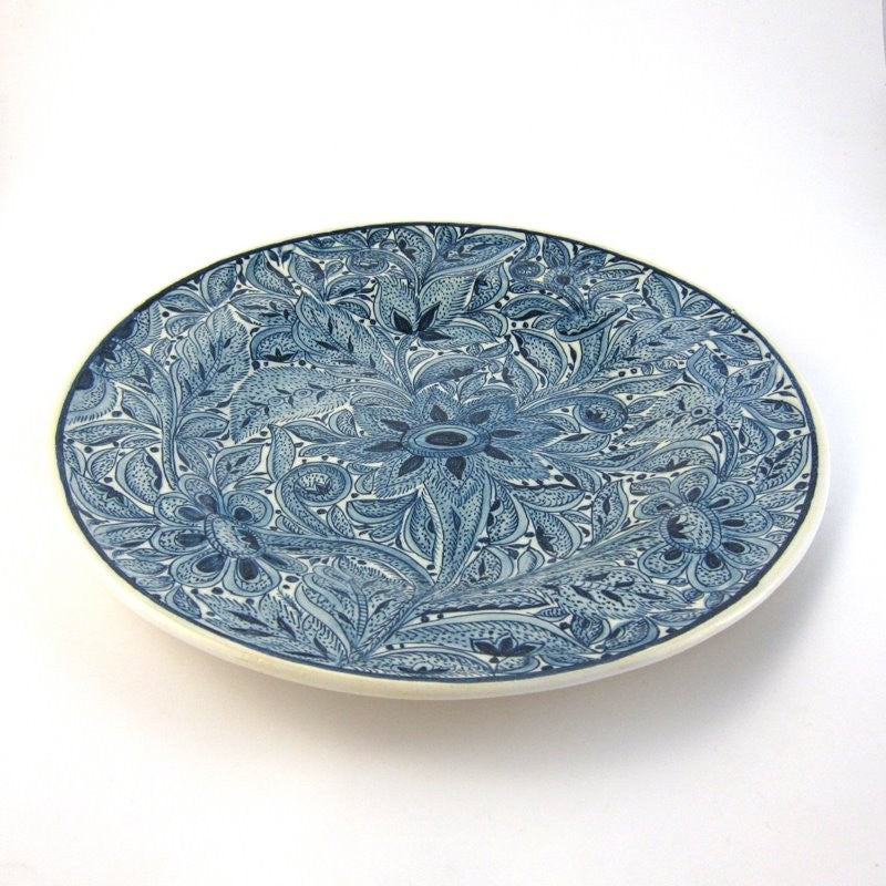 BAJO PEDIDO Plato Floral Azul