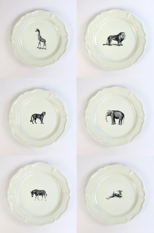 Set 6 platos postre África