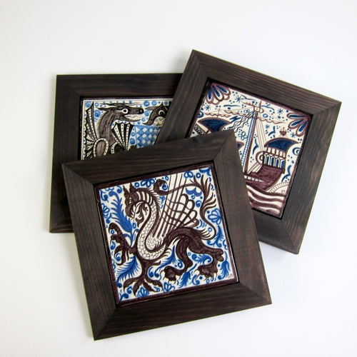 Azul y Manganeso 20x20 con marco