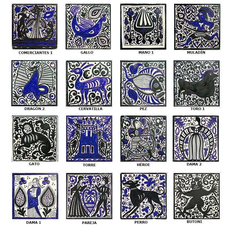 Azul y Manganeso 20x20 con marco