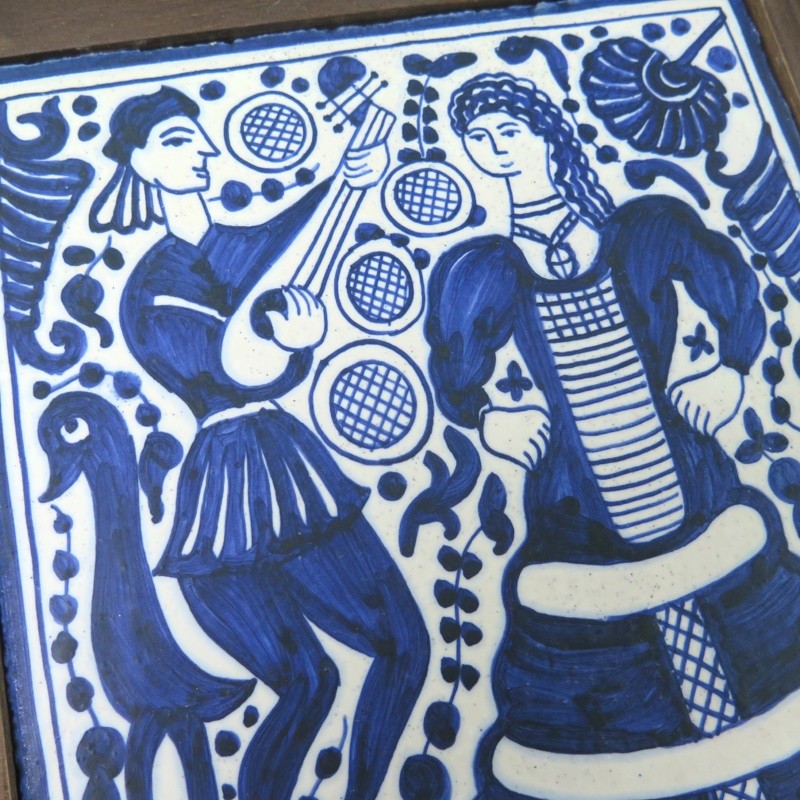 Trovador y Danzarina 20x20 cm con marco