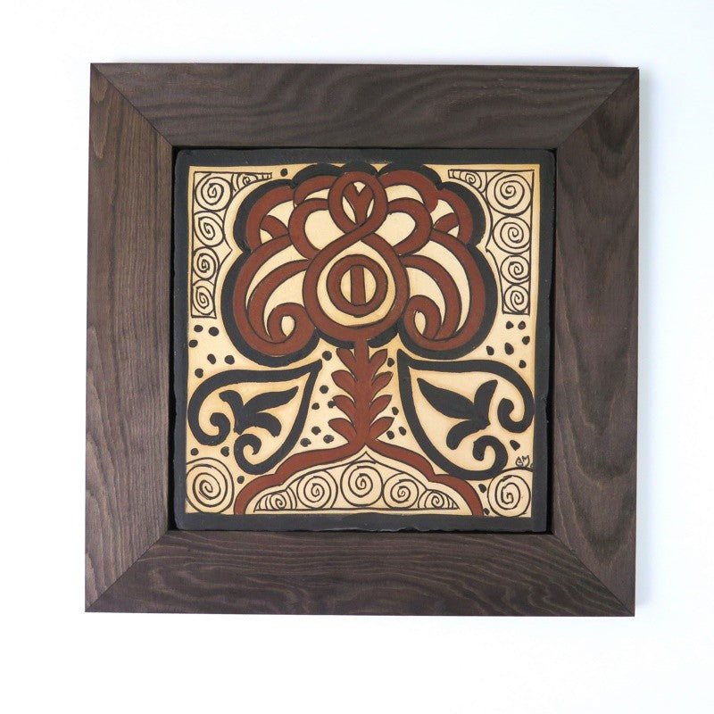 Socarrat Árbol de la Vida 20x20 cm enmarcado