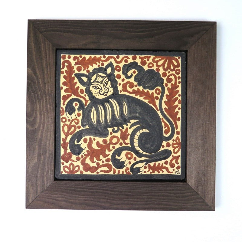 Socarrat Gato 20x20 cm enmarcado