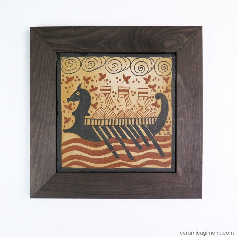 Socarrat Remeros 20x20 cm enmarcado