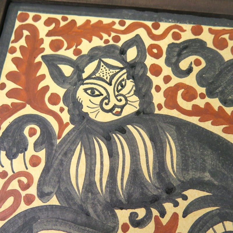 Socarrat Gato 20x20 cm enmarcado