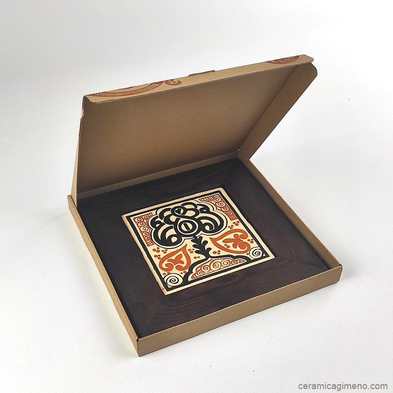 Socarrat Árbol Vida 15x15 cm con Marco