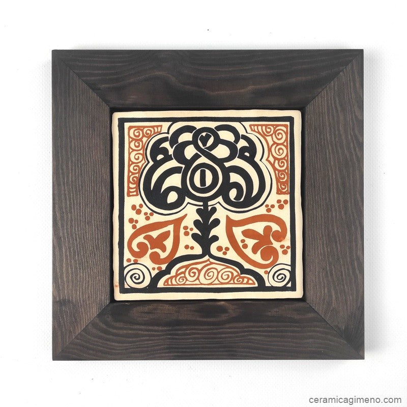 Socarrat Árbol Vida 15x15 cm con Marco