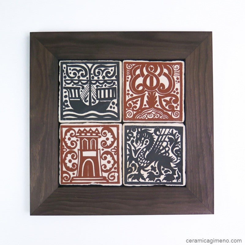 Juego de 4 Socarrats 10x10cm