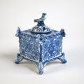 Tintero Cuadrado Barroco Azul