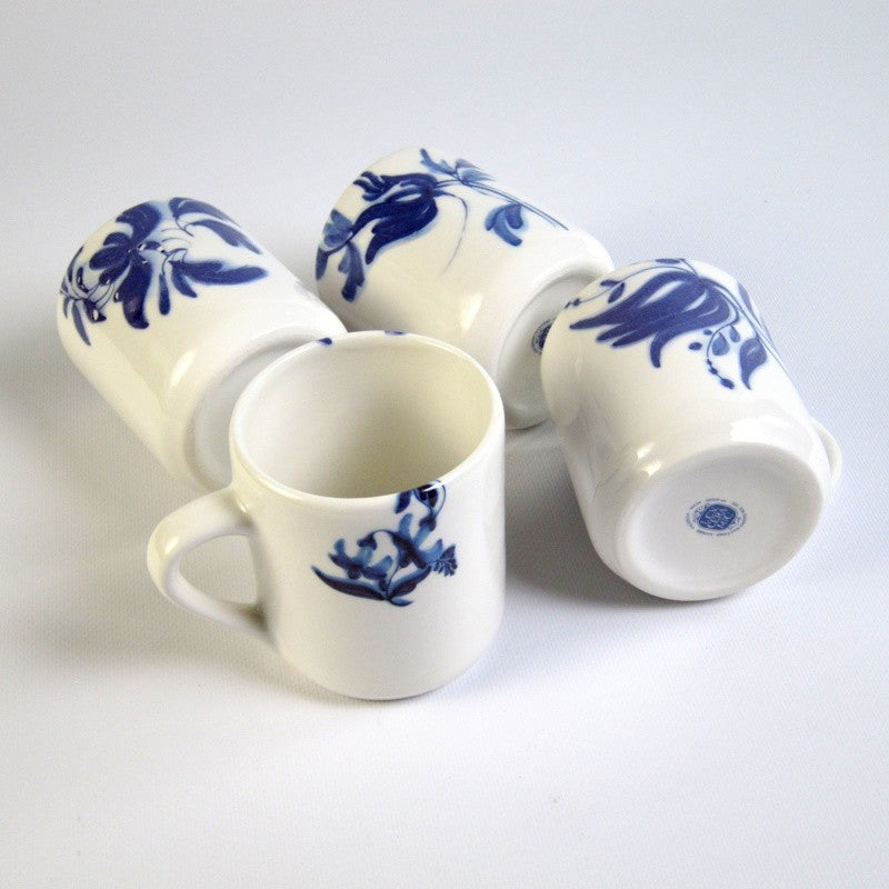 Taza Mug Flor x4