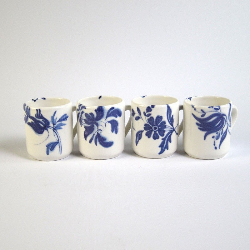 Taza Mug Flor x4